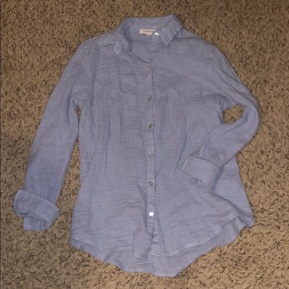 Light blue button up